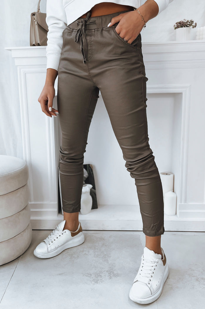 Damen Waxhose LIZZY Farbe Dunkelbeige DSTREET UY1775