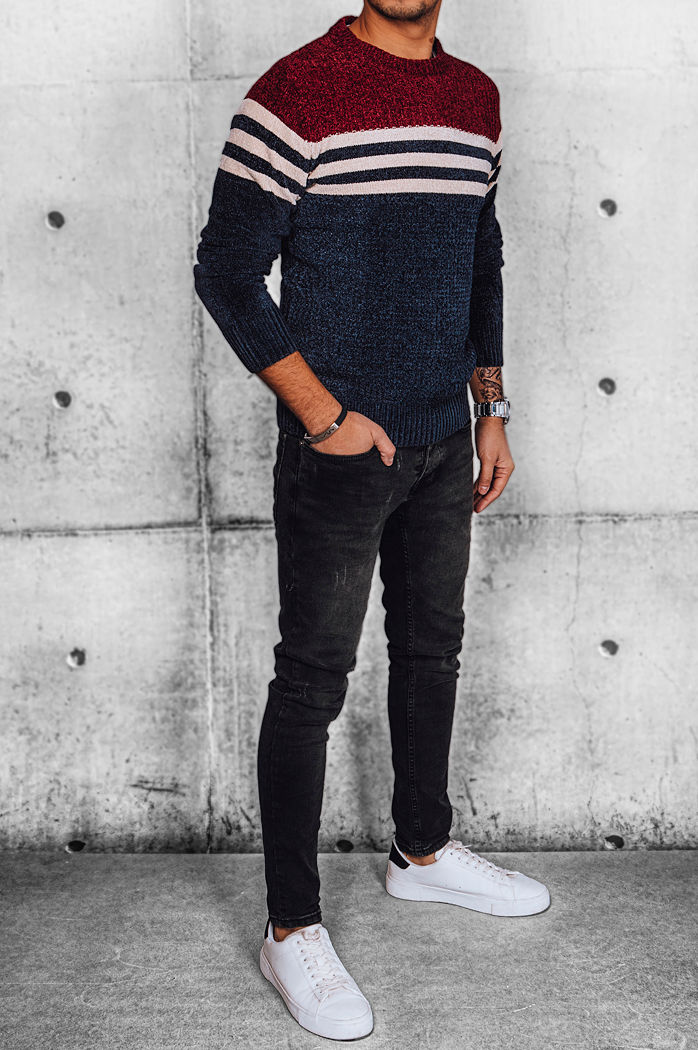 Herren Klassische Pullover Farbe Dunkelblau DSTREET WX2186