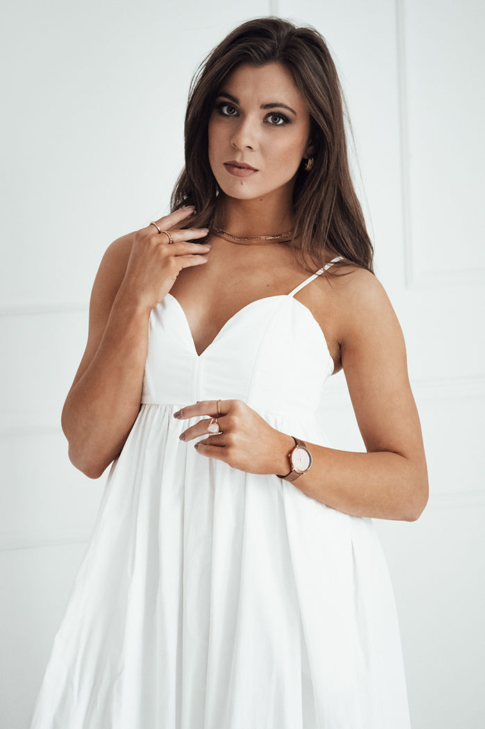 Midikleid ELIENE Farbe Weiß DSTREET EY2444