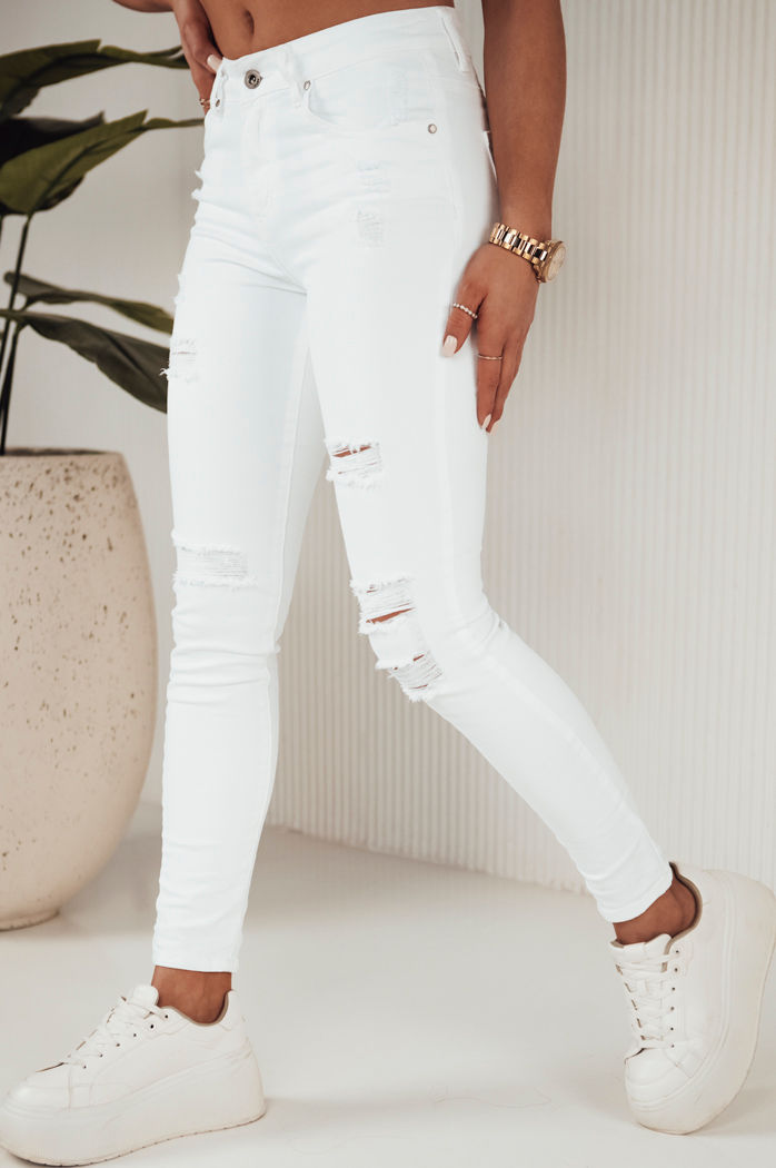 Damen Jeans mit hoher Taille MOLI Farbe Weiß DSTREET UY1871