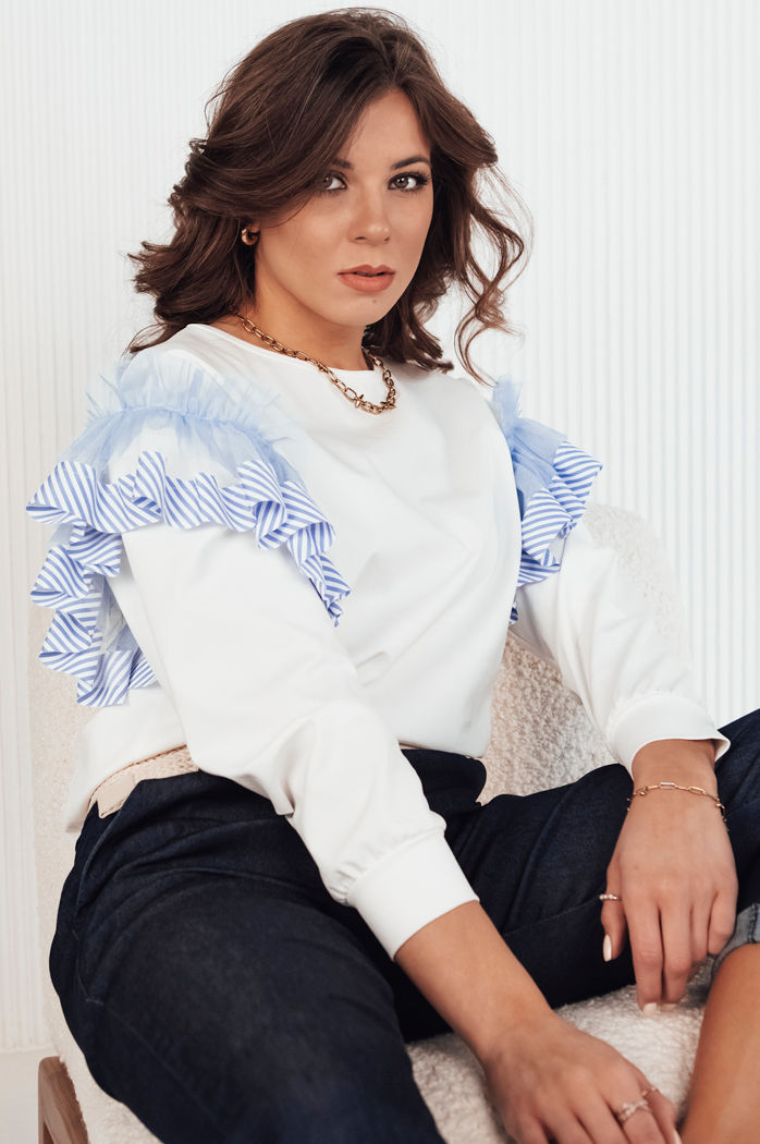 Damen Sweatshirt ohne Kapuze FALGIT Farbe Ecru DSTREET BY1264