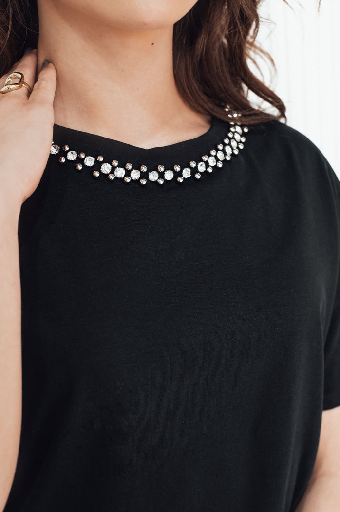 Damen Basic T-shirt UMARUS Farbe Schwarz DSTREET RY2380
