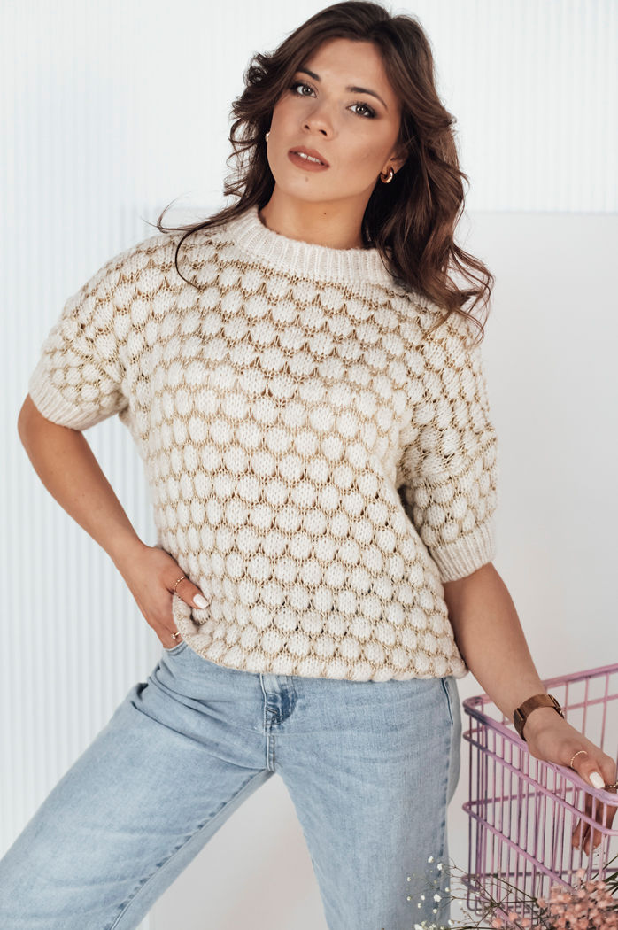 Damen Oversize Pullover PINGOL Farbe Beige DSTREET MY2306