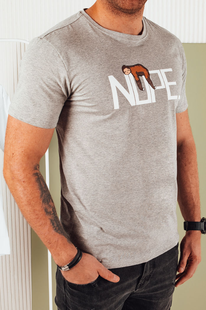 Herren T-shirt mit Aufdruck Farbe Grau DSTREET RX5355