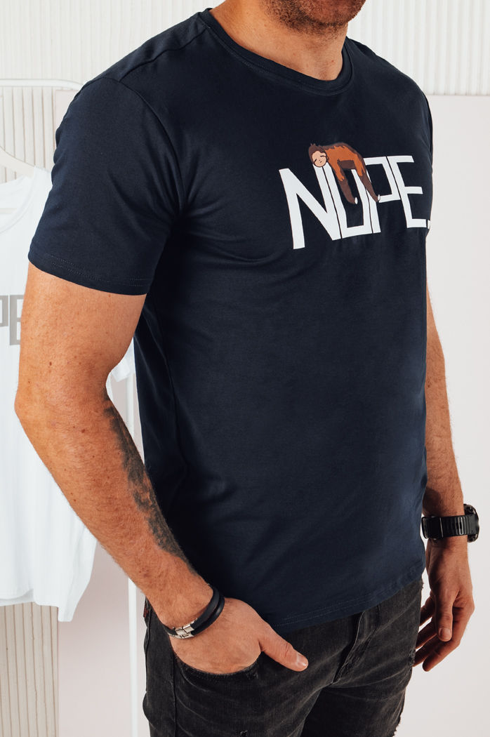 Herren T-shirt mit Aufdruck Farbe Dunkelblau DSTREET RX5358
