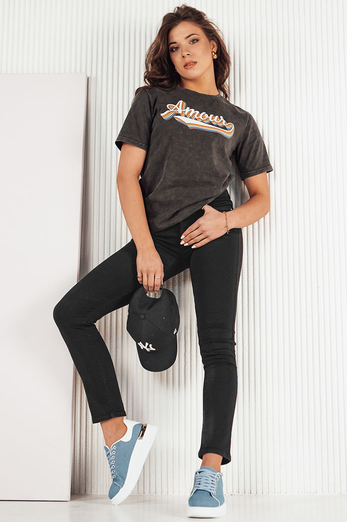 Damen Jeans mit hoher Taille CHESTE Farbe Schwarz DSTREET UY1932