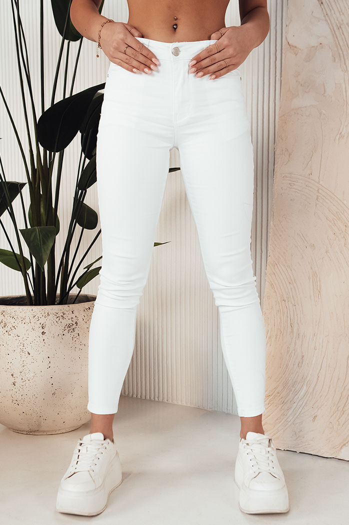 Damen Jeans mit hoher Taille ALGATE  Farbe Weiß DSTREET UY1941