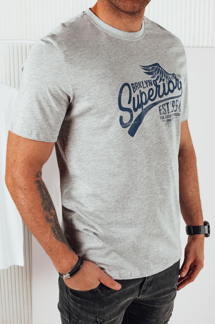 Herren T-shirt mit Aufdruck Farbe Grau DSTREET RX5365