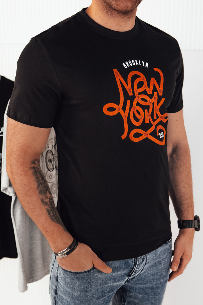 Herren T-shirt mit Aufdruck Farbe Schwarz DSTREET RX5368