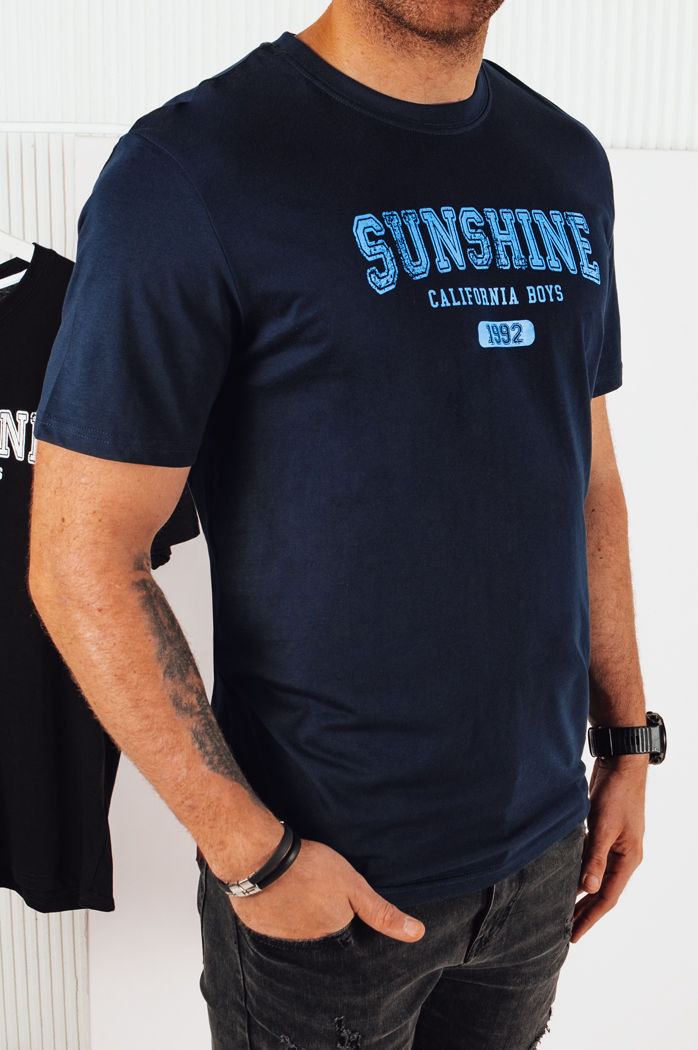 Herren T-shirt mit Aufdruck Farbe Dunkelblau DSTREET RX5375