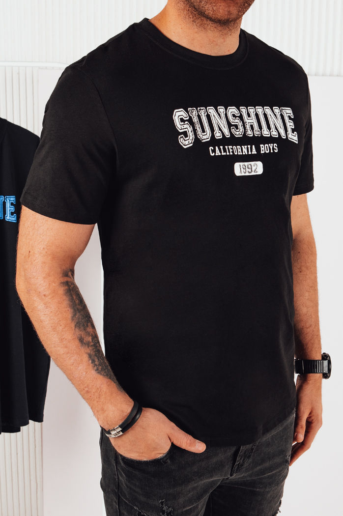 Herren T-shirt mit Aufdruck Farbe Schwarz DSTREET RX5376