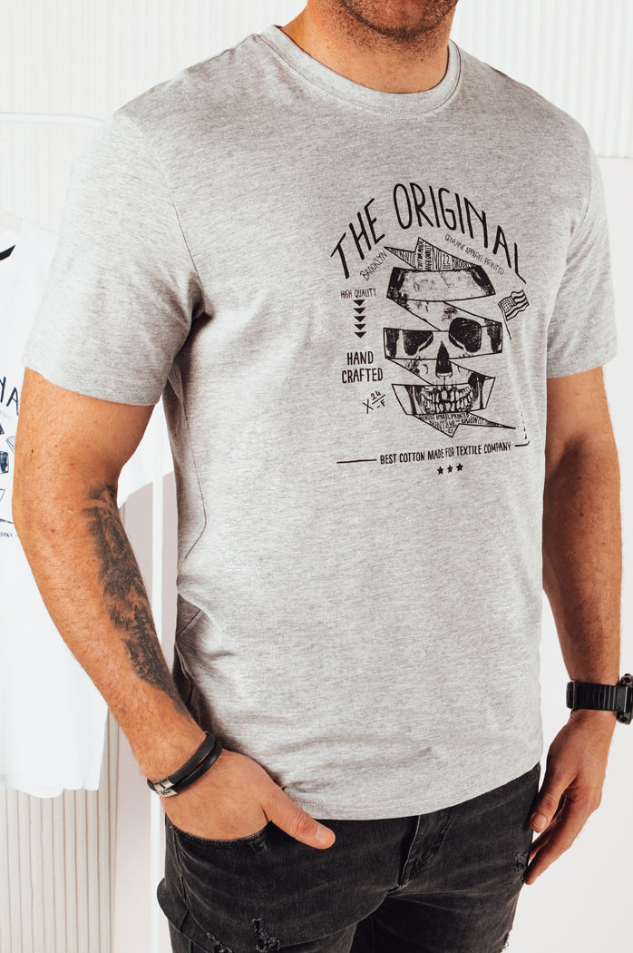Herren T-shirt mit Aufdruck Farbe Grau DSTREET RX5380