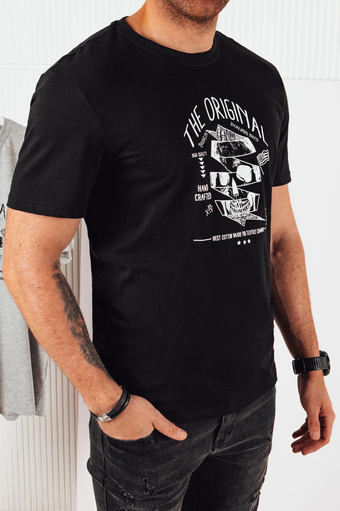 Herren T-shirt mit Aufdruck Farbe Schwarz DSTREET RX5381