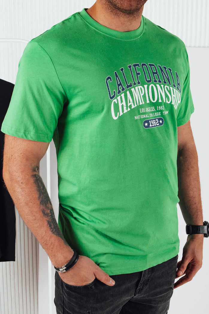Herren T-shirt mit Aufdruck Farbe Grün DSTREET RX5390