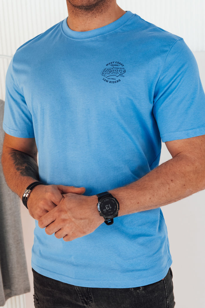 Herren T-shirt mit Aufdruck Farbe Hellblau DSTREET RX5417