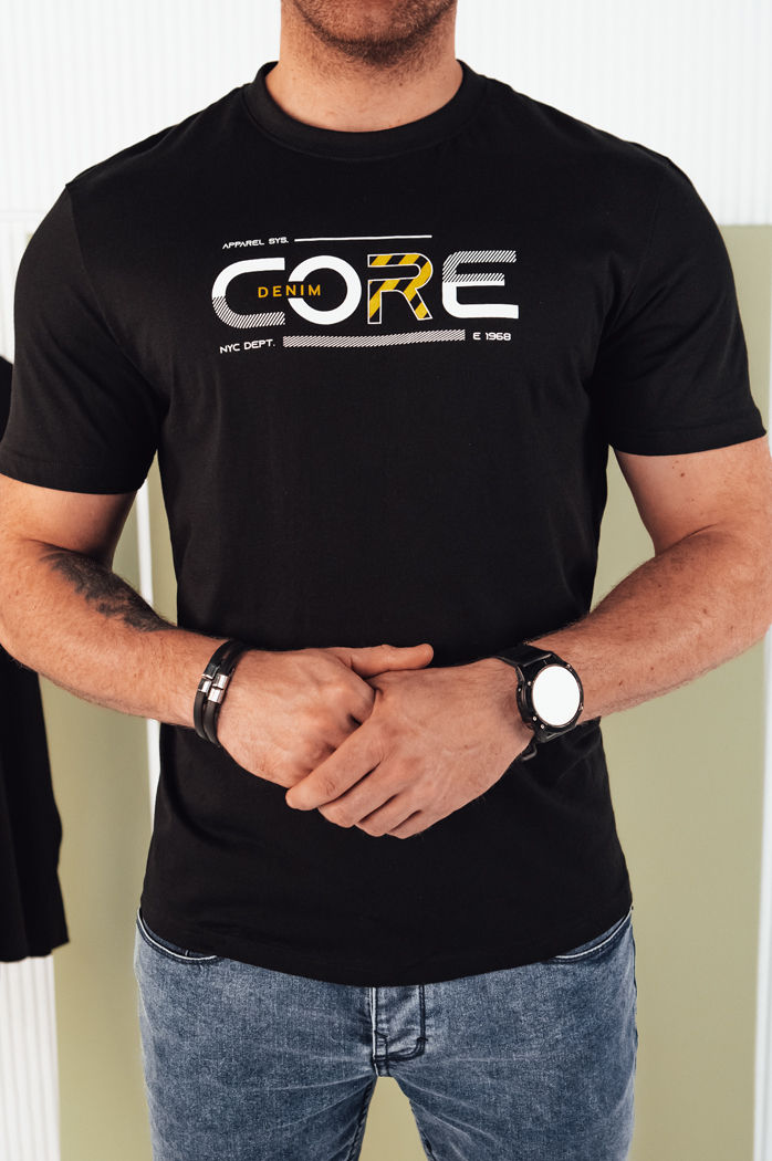 Herren T-shirt mit Aufdruck Farbe Schwarz DSTREET RX5419