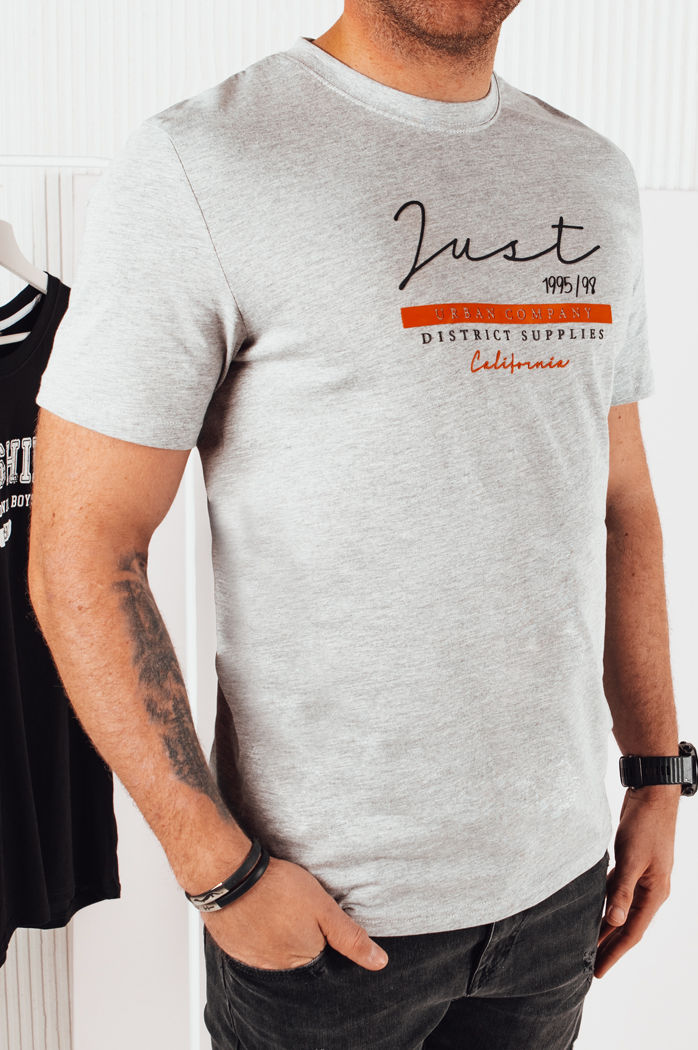 Herren T-shirt mit Aufdruck Farbe Grau DSTREET RX5424