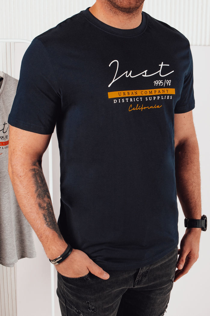 Herren T-shirt mit Aufdruck Farbe Dunkelblau DSTREET RX5425