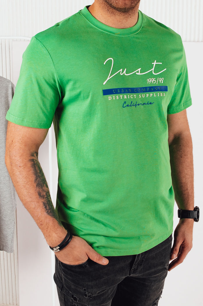 Herren T-shirt mit Aufdruck Farbe Grün DSTREET RX5426