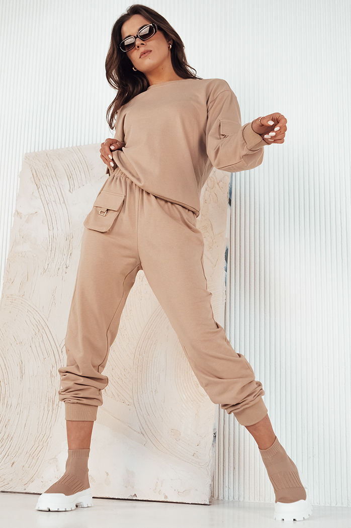Damen Trainingsanzug-Set CADAVAL Farbe Beige DSTREET AY1009