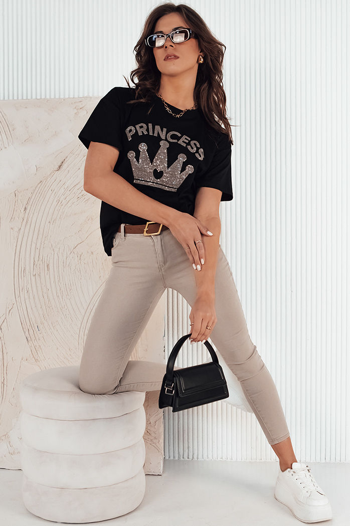 Damen-T-Shirt PRINCY schwarz Dstreet RY2389