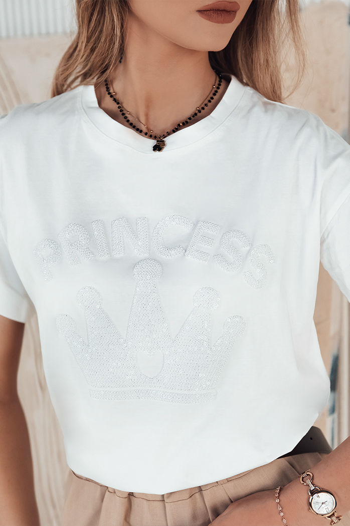 Damen Basic T-shirt PRINCY Farbe Weiß DSTREET RY2391