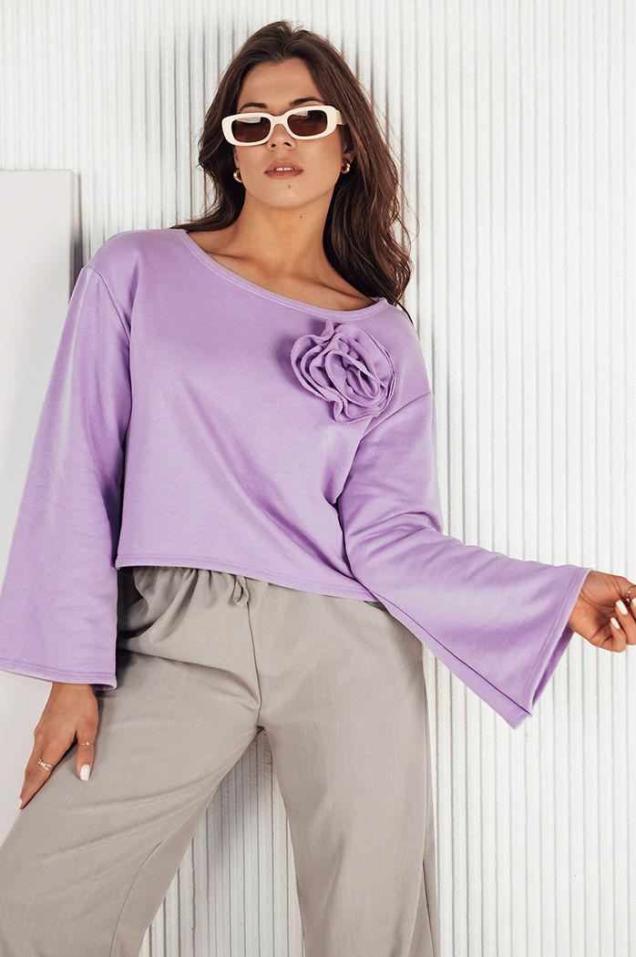 Damen Bluse mit langen Ärmeln ARNES Farbe Violett DSTREET RY2428