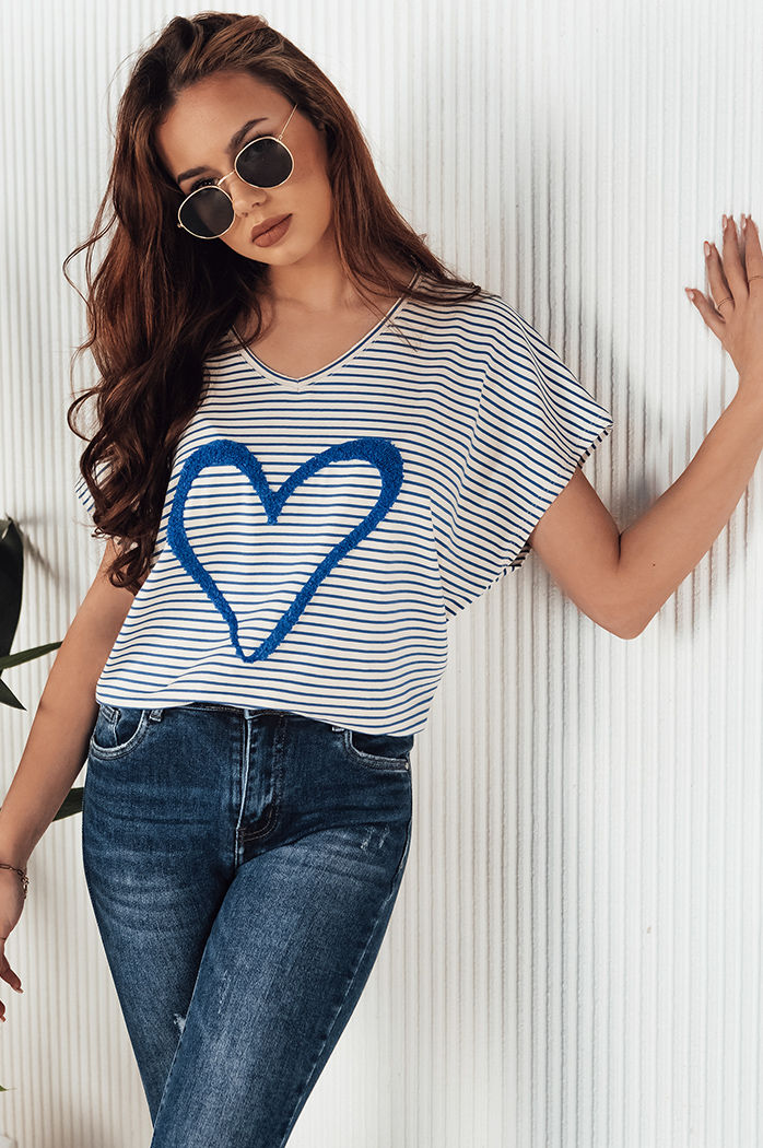 Damen Bluse mit kurze Ärmeln GATOCI Farbe Ecru DSTREET RY2441