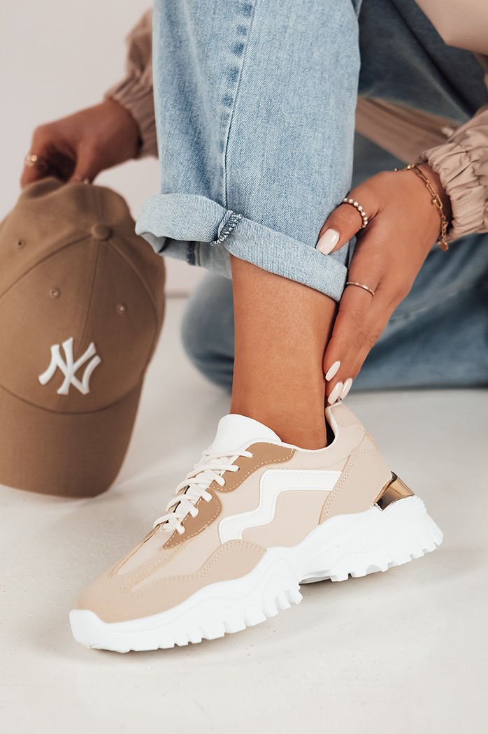 Damen sneakers PERNES Farbe Beige DSTREET ZY0482