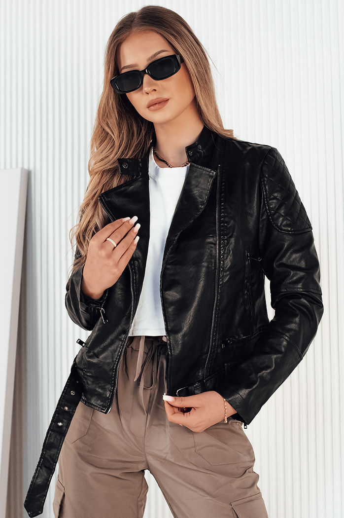Damen Kunstlederjacke ERIPA Farbe Schwarz DSTREET TY4194