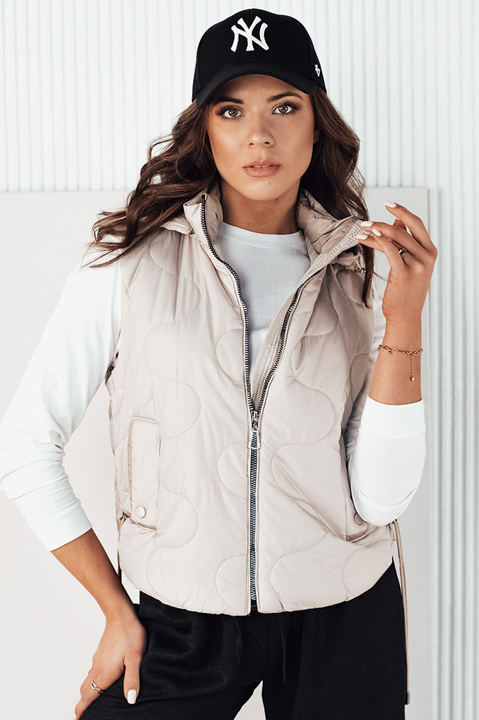 Damen Steppweste TREOS Farbe Hellgrau DSTREET TY4217