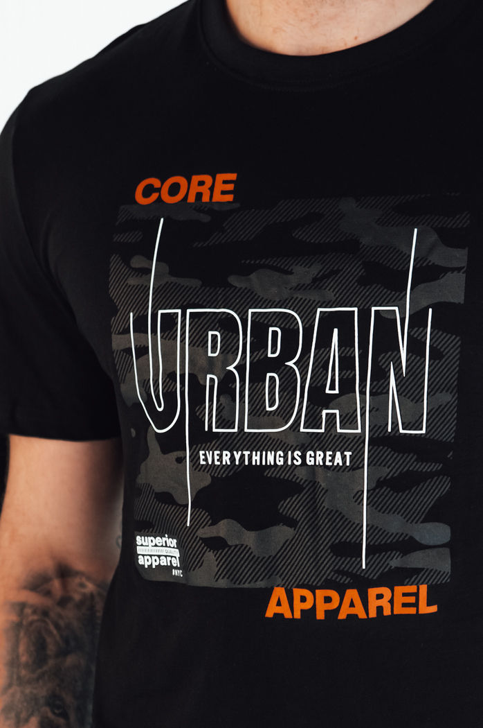 Herren T-shirt mit Aufdruck Farbe Schwarz DSTREET RX5454