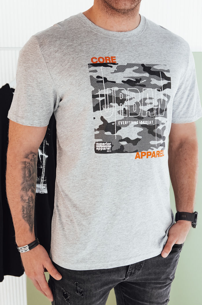 Herren T-shirt mit Aufdruck Farbe Grau DSTREET RX5455