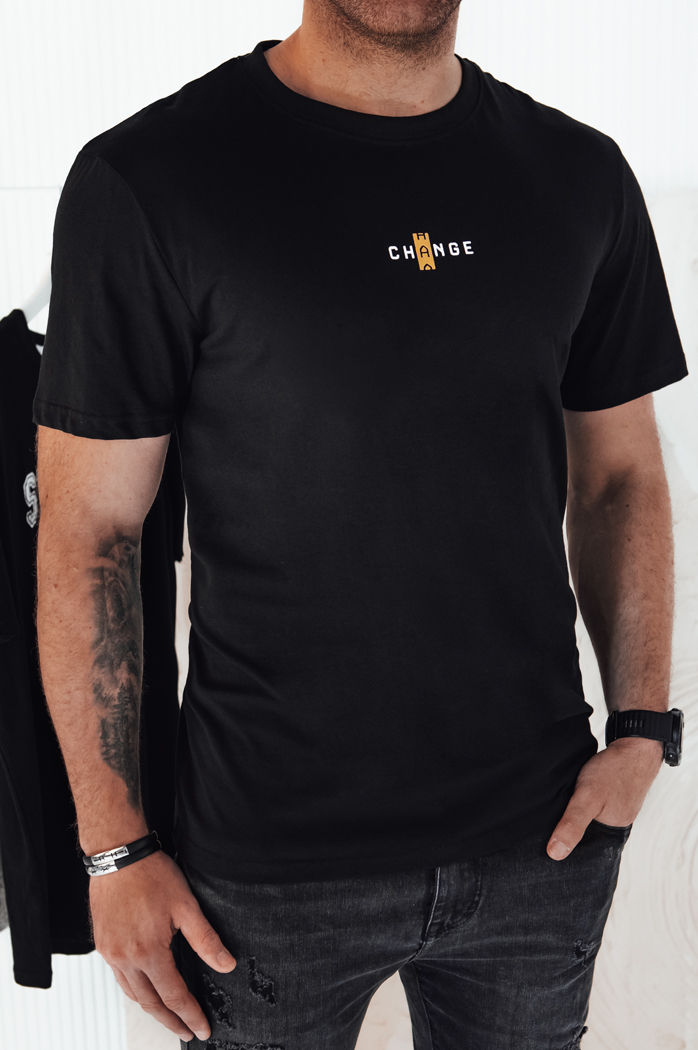Herren T-shirt mit Aufdruck Farbe Schwarz DSTREET RX5461