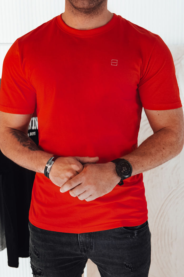 Herren T-shirt mit Aufdruck Farbe Orange DSTREET RX5470