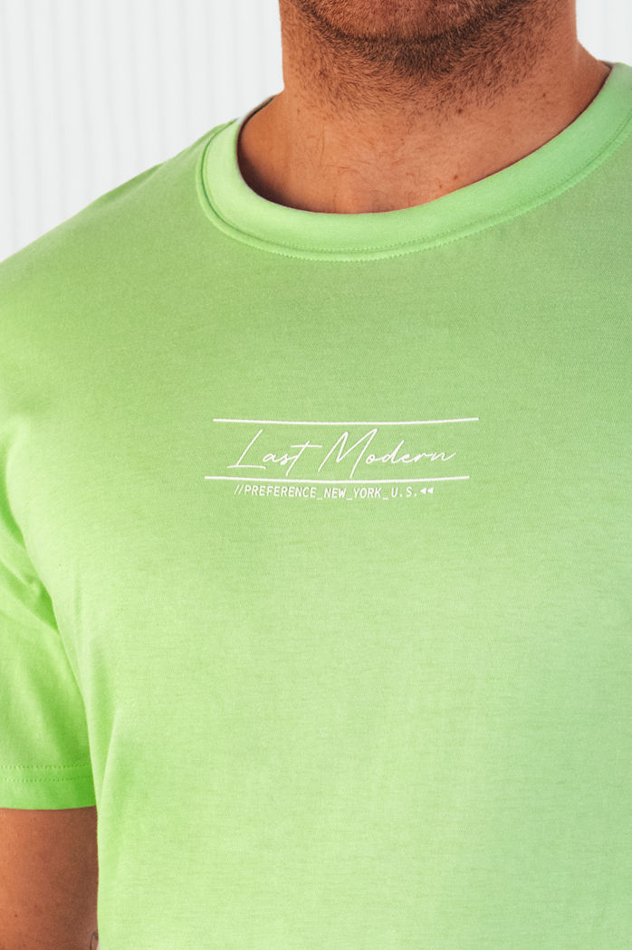Herren T-shirt mit Aufdruck Farbe Grün DSTREET RX5472