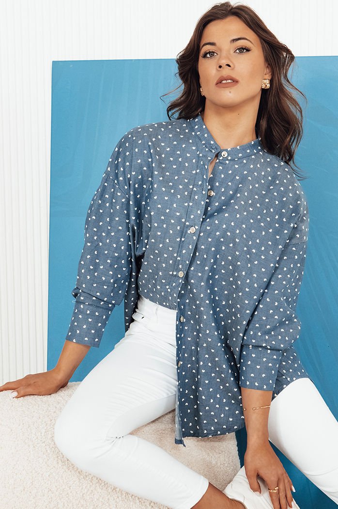 Damen Elegant Hemd PISAT Farbe Blau DSTREET DY0424