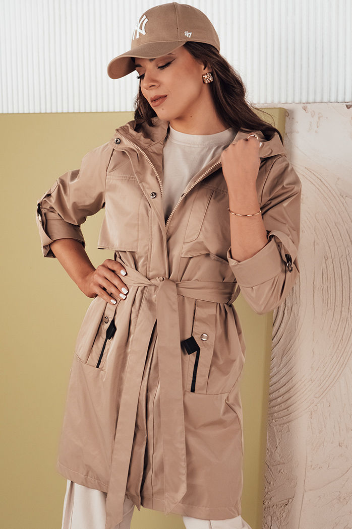 Damen Parka NOLES Farbe Beige DSTREET TY4282