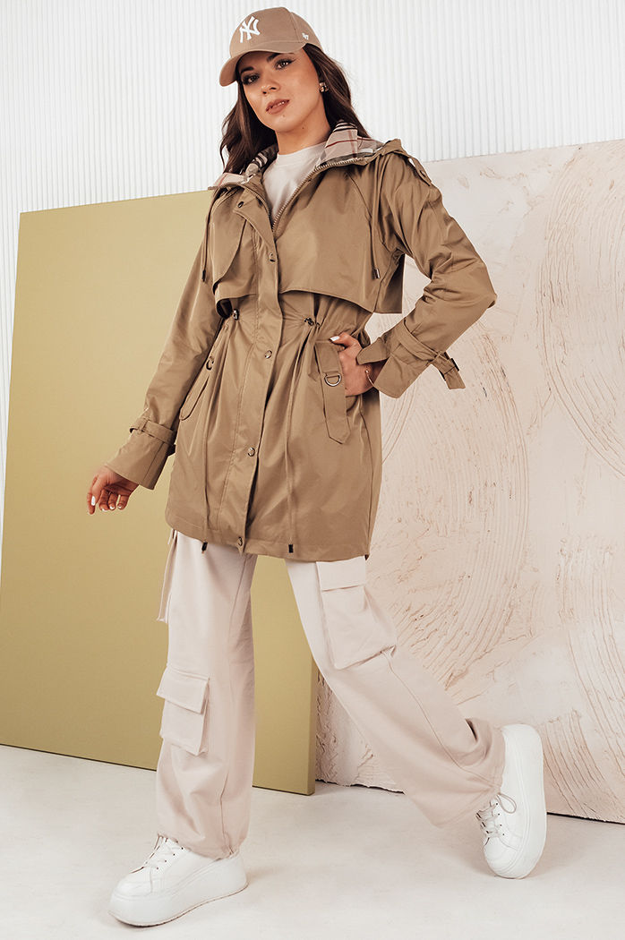 Damen Parka MOZA Farbe Dunkelbeige DSTREET TY4284