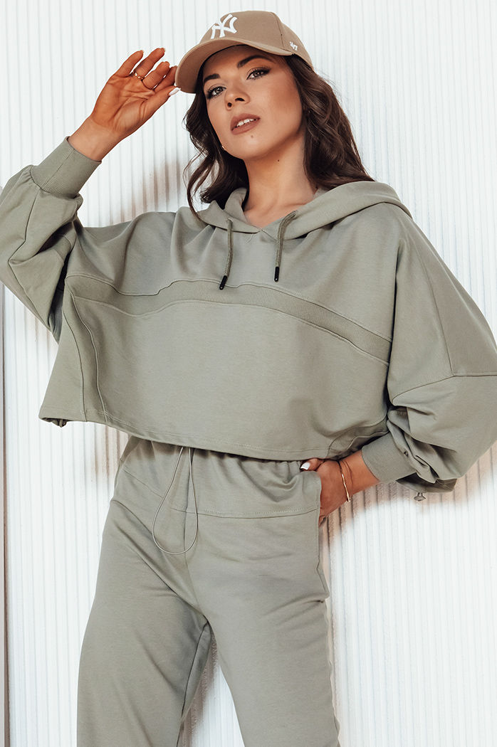 Damen Trainingsanzug-Set BISTAN Farbe Olivegrün DSTREET AY1016