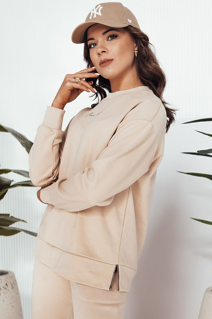 Damen Sweatshirt ohne Kapuze ERIAN Farbe Creme DSTREET BY1275