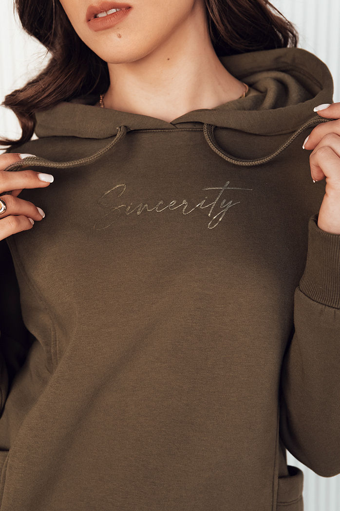 Damen Sweatshirt mit Kapuze ALIEENS Farbe Braun DSTREET BY1278
