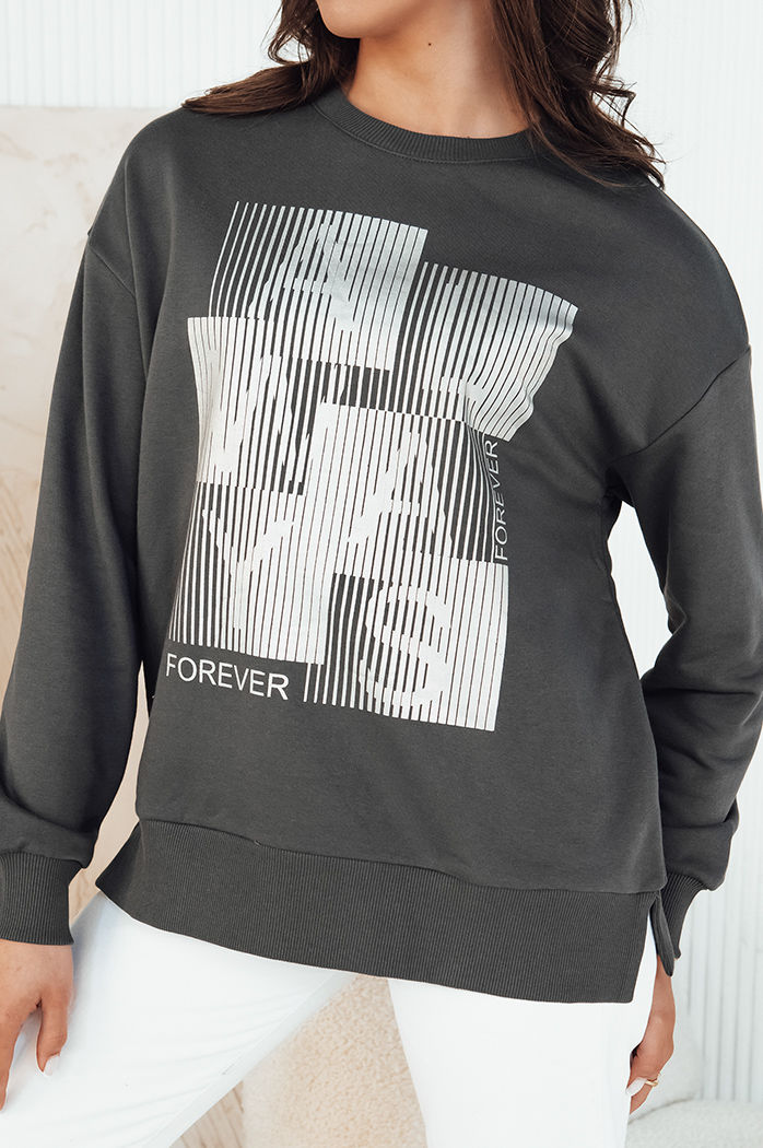 Damen Sweatshirt mit Kapuze FEMMES Farbe Graphite DSTREET BY1283