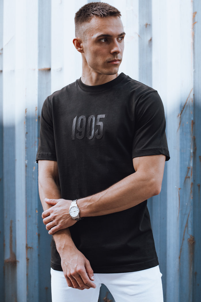 Bedrucktes Herren-T-Shirt schwarz Dstreet RX5504