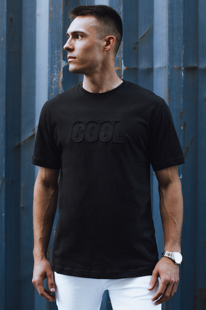 Bedrucktes Herren-T-Shirt schwarz Dstreet RX5511