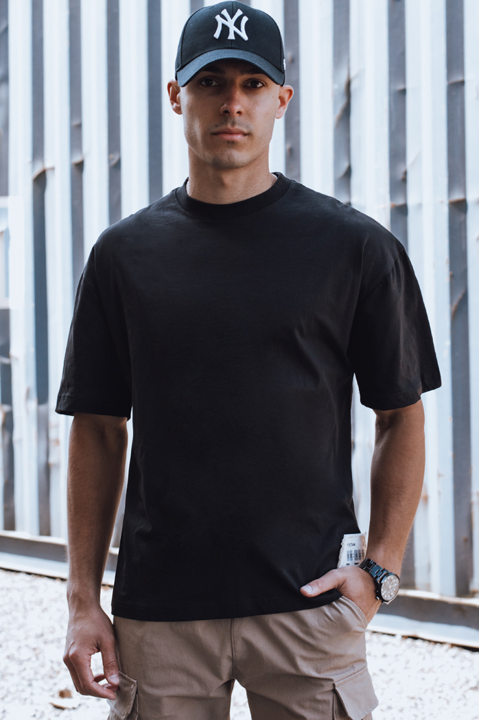 Schwarzes Herren-T-Shirt Dstreet RX5514