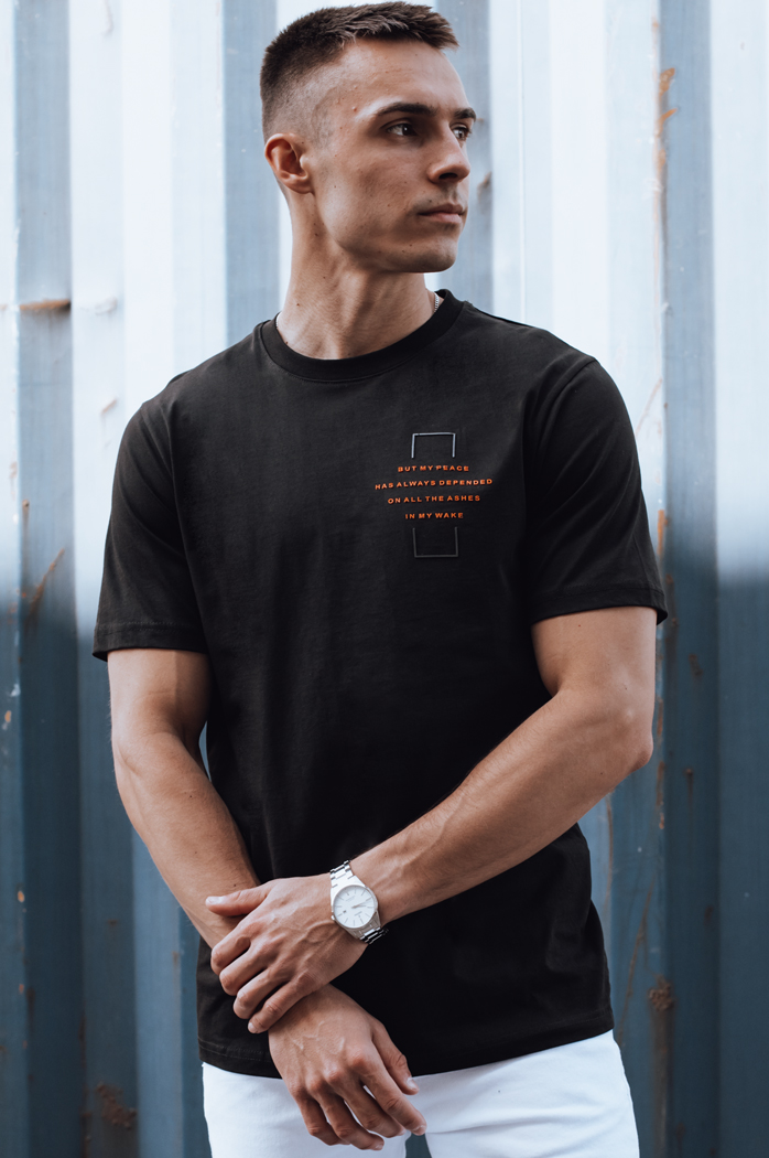 Schwarzes Herren-T-Shirt Dstreet RX5528