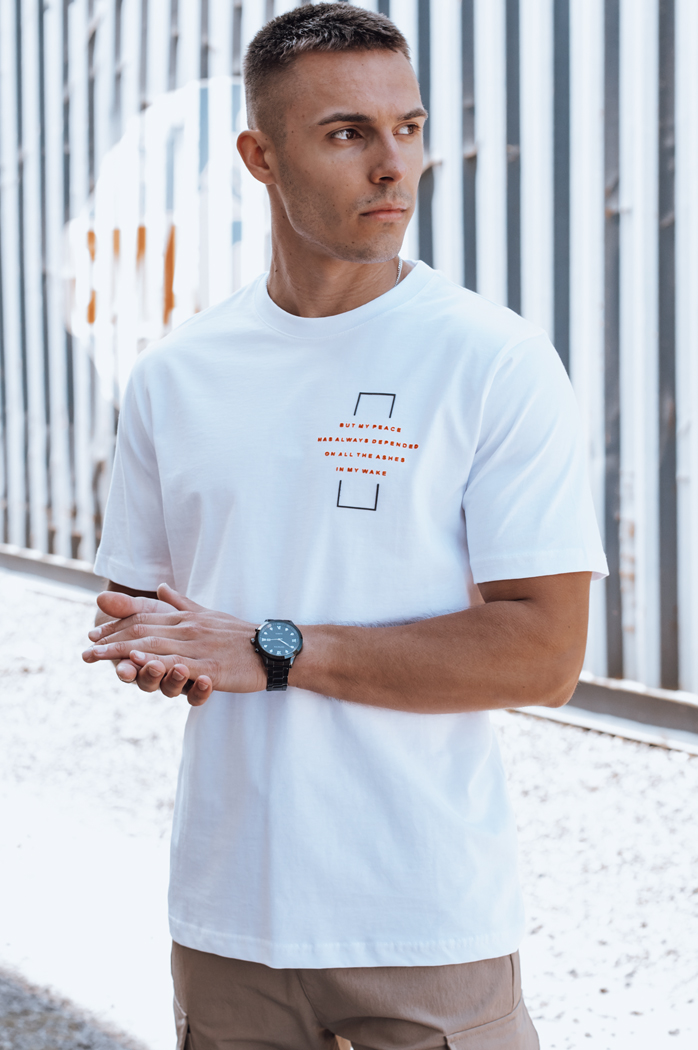 Weißes Herren-T-Shirt Dstreet RX5529
