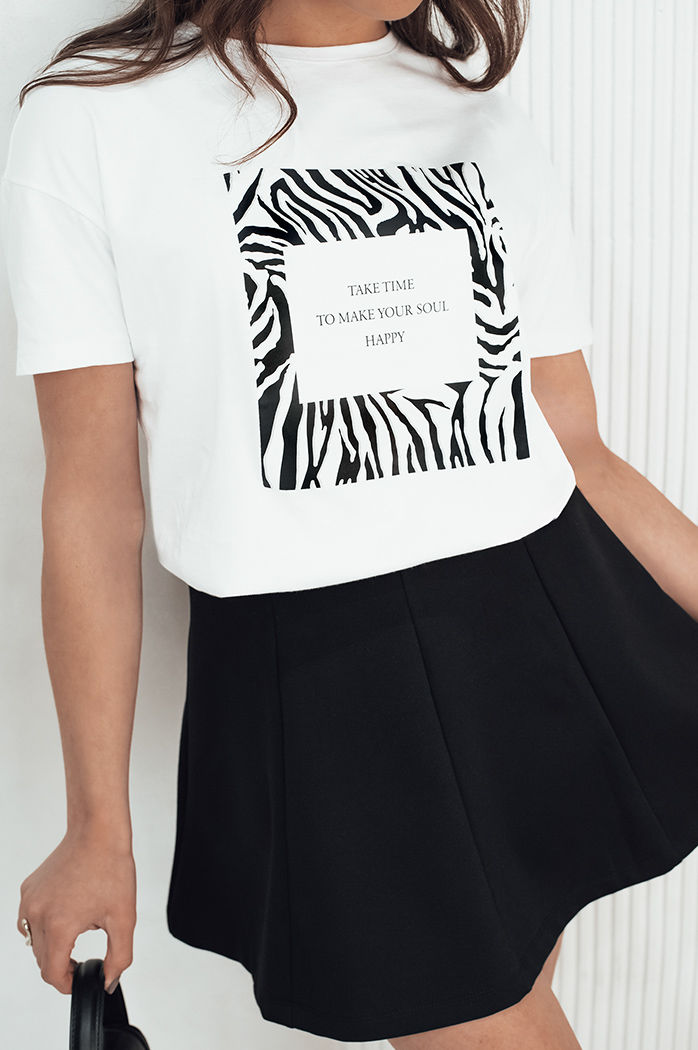 Bedrucktes Damen-T-Shirt TEBOHON weiß Dstreet RY2499