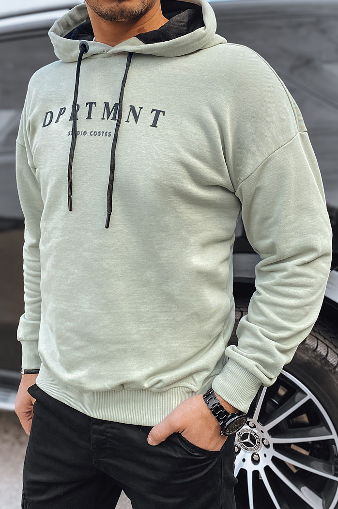 Herren Sweatshirt mit Aufdruck Farbe Olivegrün DSTREET BX5678